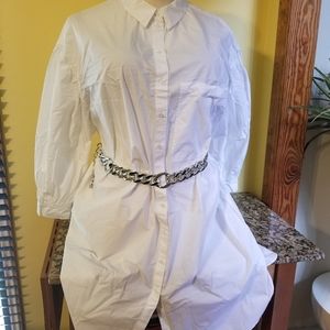 White oversized shirt H&M